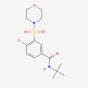 N-tert-butyl-4-fluoro-3-morpholin-4-ylsulfonylbenzamide