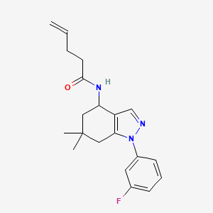 N-[1-(3-fluorophenyl)-6,6-dimethyl-4,5,6,7-tetrahydro-1H-indazol-4-yl]-4-pentenamide