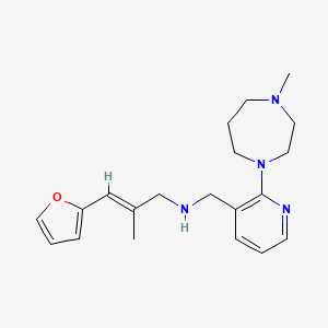 molecular formula C20H28N4O B4945188 (2E)-3-(2-furyl)-2-methyl-N-{[2-(4-methyl-1,4-diazepan-1-yl)-3-pyridinyl]methyl}-2-propen-1-amine 