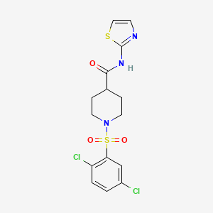 molecular formula C15H15Cl2N3O3S2 B4945195 1-[(2,5-dichlorophenyl)sulfonyl]-N-1,3-thiazol-2-yl-4-piperidinecarboxamide 