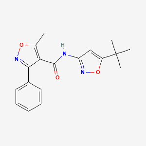 molecular formula C18H19N3O3 B4945203 N-(5-tert-butyl-3-isoxazolyl)-5-methyl-3-phenyl-4-isoxazolecarboxamide 