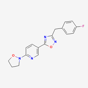 5-[3-(4-fluorobenzyl)-1,2,4-oxadiazol-5-yl]-2-(2-isoxazolidinyl)pyridine