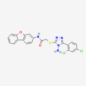 2-{[4-amino-5-(2,4-dichlorophenyl)-4H-1,2,4-triazol-3-yl]thio}-N-dibenzo[b,d]furan-3-ylacetamide