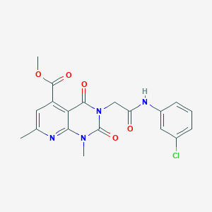 molecular formula C19H17ClN4O5 B4945244 methyl 3-{2-[(3-chlorophenyl)amino]-2-oxoethyl}-1,7-dimethyl-2,4-dioxo-1,2,3,4-tetrahydropyrido[2,3-d]pyrimidine-5-carboxylate 