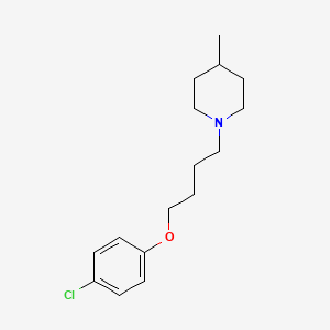 molecular formula C16H24ClNO B4945276 1-[4-(4-chlorophenoxy)butyl]-4-methylpiperidine 