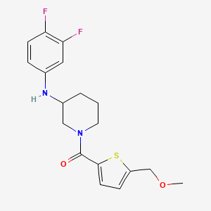 N-(3,4-difluorophenyl)-1-{[5-(methoxymethyl)-2-thienyl]carbonyl}-3-piperidinamine