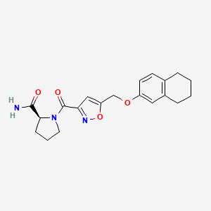 1-({5-[(5,6,7,8-tetrahydro-2-naphthalenyloxy)methyl]-3-isoxazolyl}carbonyl)-L-prolinamide