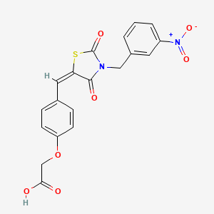 (4-{[3-(3-nitrobenzyl)-2,4-dioxo-1,3-thiazolidin-5-ylidene]methyl}phenoxy)acetic acid