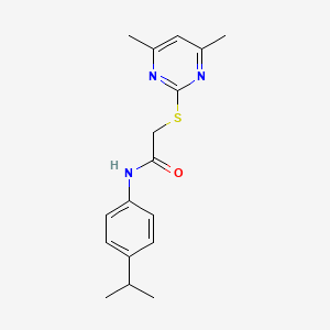 2-[(4,6-dimethyl-2-pyrimidinyl)thio]-N-(4-isopropylphenyl)acetamide