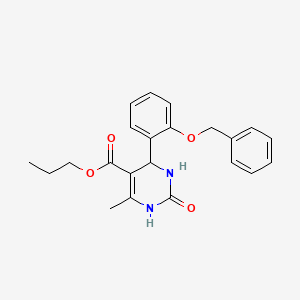 propyl 4-[2-(benzyloxy)phenyl]-6-methyl-2-oxo-1,2,3,4-tetrahydro-5-pyrimidinecarboxylate