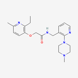 2-[(2-ethyl-6-methyl-3-pyridinyl)oxy]-N-{[2-(4-methyl-1-piperazinyl)-3-pyridinyl]methyl}acetamide