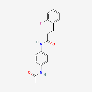 N-[4-(acetylamino)phenyl]-3-(2-fluorophenyl)propanamide