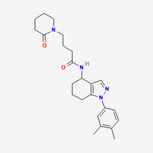 N-[1-(3,4-dimethylphenyl)-4,5,6,7-tetrahydro-1H-indazol-4-yl]-4-(2-oxo-1-piperidinyl)butanamide