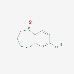 molecular formula C11H12O2 B494543 2-hydroxy-6,7,8,9-tetrahydro-5H-benzo[a]cyclohepten-5-one CAS No. 3470-51-7