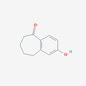 molecular formula C11H12O2 B494543 2-Hydroxy-6,7,8,9-tetrahydro-5H-benzo[7]annulen-5-one CAS No. 3470-51-7