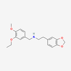 2-(1,3-benzodioxol-5-yl)-N-(3-ethoxy-4-methoxybenzyl)ethanamine