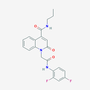 1-{2-[(2,4-difluorophenyl)amino]-2-oxoethyl}-2-oxo-N-propyl-1,2-dihydro-4-quinolinecarboxamide