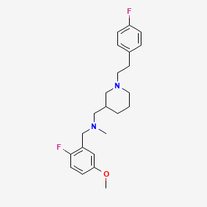 molecular formula C23H30F2N2O B4945447 (2-fluoro-5-methoxybenzyl)({1-[2-(4-fluorophenyl)ethyl]-3-piperidinyl}methyl)methylamine 