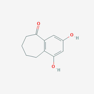molecular formula C11H12O3 B494545 1,3-Dihydroxy-6,7,8,9-tetrahydrobenzo[7]annulen-5-one 