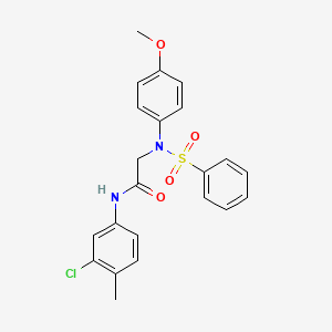 N~1~-(3-chloro-4-methylphenyl)-N~2~-(4-methoxyphenyl)-N~2~-(phenylsulfonyl)glycinamide