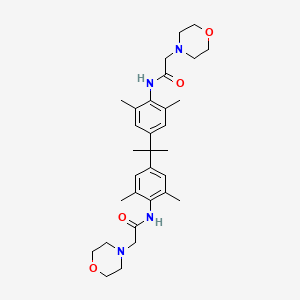 molecular formula C31H44N4O4 B4945532 N,N'-[2,2-propanediylbis(2,6-dimethyl-4,1-phenylene)]bis[2-(4-morpholinyl)acetamide] 