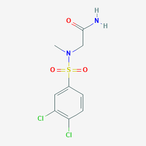 molecular formula C9H10Cl2N2O3S B4945544 N~2~-[(3,4-dichlorophenyl)sulfonyl]-N~2~-methylglycinamide 