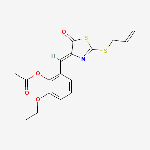 2-{[2-(allylthio)-5-oxo-1,3-thiazol-4(5H)-ylidene]methyl}-6-ethoxyphenyl acetate