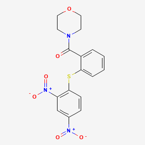 molecular formula C17H15N3O6S B4945590 4-{2-[(2,4-dinitrophenyl)thio]benzoyl}morpholine 