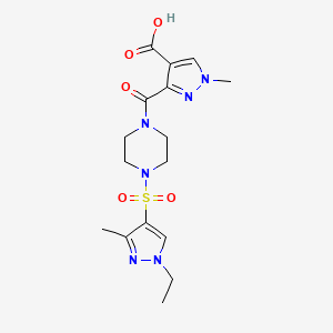 3-({4-[(1-ethyl-3-methyl-1H-pyrazol-4-yl)sulfonyl]-1-piperazinyl}carbonyl)-1-methyl-1H-pyrazole-4-carboxylic acid