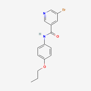 molecular formula C15H15BrN2O2 B4945611 5-bromo-N-(4-propoxyphenyl)nicotinamide 