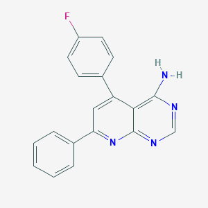 molecular formula C19H13FN4 B494562 5-(4-Fluorophenyl)-7-phenylpyrido[2,3-d]pyrimidin-4-ylamine 