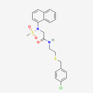 N~1~-{2-[(4-chlorobenzyl)thio]ethyl}-N~2~-(methylsulfonyl)-N~2~-1-naphthylglycinamide