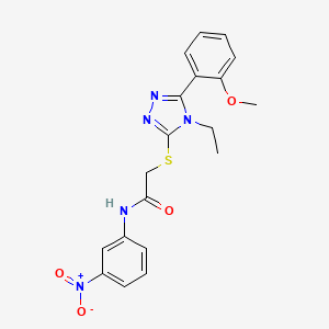 2-{[4-ethyl-5-(2-methoxyphenyl)-4H-1,2,4-triazol-3-yl]thio}-N-(3-nitrophenyl)acetamide