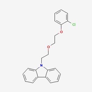 molecular formula C22H20ClNO2 B4945654 9-{2-[2-(2-chlorophenoxy)ethoxy]ethyl}-9H-carbazole 