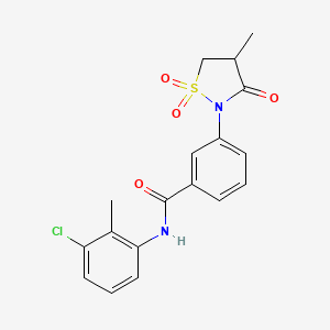 N-(3-chloro-2-methylphenyl)-3-(4-methyl-1,1-dioxido-3-oxo-2-isothiazolidinyl)benzamide