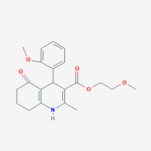 2-methoxyethyl 4-(2-methoxyphenyl)-2-methyl-5-oxo-1,4,5,6,7,8-hexahydro-3-quinolinecarboxylate