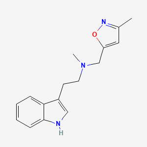 molecular formula C16H19N3O B4945716 [2-(1H-indol-3-yl)ethyl]methyl[(3-methyl-5-isoxazolyl)methyl]amine trifluoroacetate 