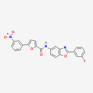 molecular formula C24H14FN3O5 B4945719 N-[2-(3-fluorophenyl)-1,3-benzoxazol-5-yl]-5-(3-nitrophenyl)-2-furamide 