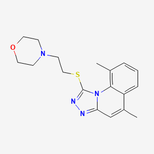 5,9-dimethyl-1-{[2-(4-morpholinyl)ethyl]thio}[1,2,4]triazolo[4,3-a]quinoline