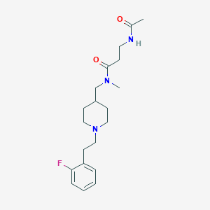 molecular formula C20H30FN3O2 B4945744 N~3~-acetyl-N~1~-({1-[2-(2-fluorophenyl)ethyl]-4-piperidinyl}methyl)-N~1~-methyl-beta-alaninamide 