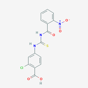 2-chloro-4-({[(2-nitrobenzoyl)amino]carbonothioyl}amino)benzoic acid