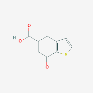 molecular formula C9H8O3S B494576 7-Oxo-4,5,6,7-tetrahydro-1-benzothiophene-5-carboxylic acid 