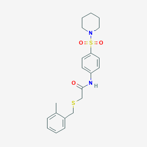 2-[(2-methylbenzyl)thio]-N-[4-(1-piperidinylsulfonyl)phenyl]acetamide