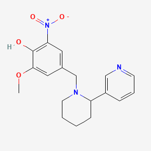 2-methoxy-6-nitro-4-{[2-(3-pyridinyl)-1-piperidinyl]methyl}phenol