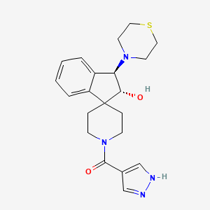 (2R*,3R*)-1'-(1H-pyrazol-4-ylcarbonyl)-3-(4-thiomorpholinyl)-2,3-dihydrospiro[indene-1,4'-piperidin]-2-ol