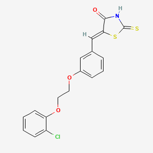 5-{3-[2-(2-chlorophenoxy)ethoxy]benzylidene}-2-thioxo-1,3-thiazolidin-4-one