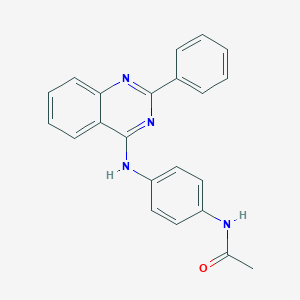 molecular formula C22H18N4O B494583 N-{4-[(2-phenylquinazolin-4-yl)amino]phenyl}acetamide 