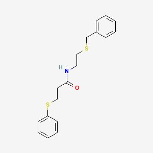 molecular formula C18H21NOS2 B4945839 N-[2-(benzylthio)ethyl]-3-(phenylthio)propanamide 