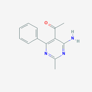 molecular formula C13H13N3O B4945861 1-(4-amino-2-methyl-6-phenyl-5-pyrimidinyl)ethanone 