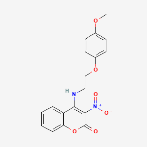 4-{[2-(4-methoxyphenoxy)ethyl]amino}-3-nitro-2H-chromen-2-one